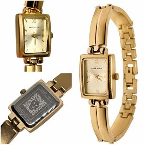 Womens ANNE KLEIN Light Rose Gold Classic Bracelet Watch WORKING Stocking Gift